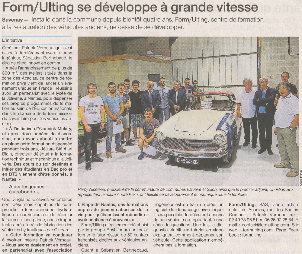 Ouest France 170510 2 ingenieurs 2 generations une passion